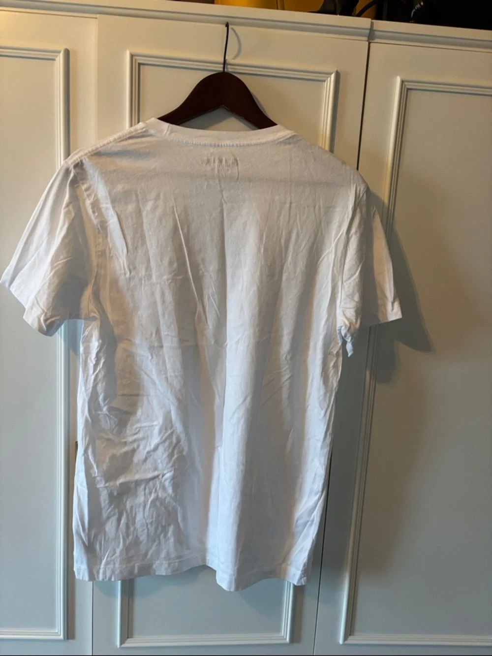 True Religion White metallic Short-Sleeve Logo Tee with Yellow Accent size small
